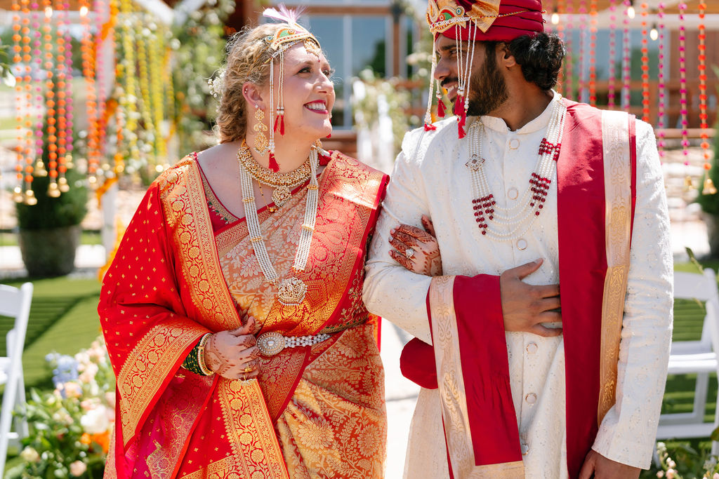 Indian Wedding at Hera's Haven showing loving couple having a 160 guest wedding over 3 days right outside of Waxahachie, Texas